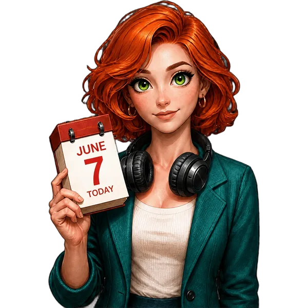 AI content 'Red-haired girl with a calendar' by author Zavodov